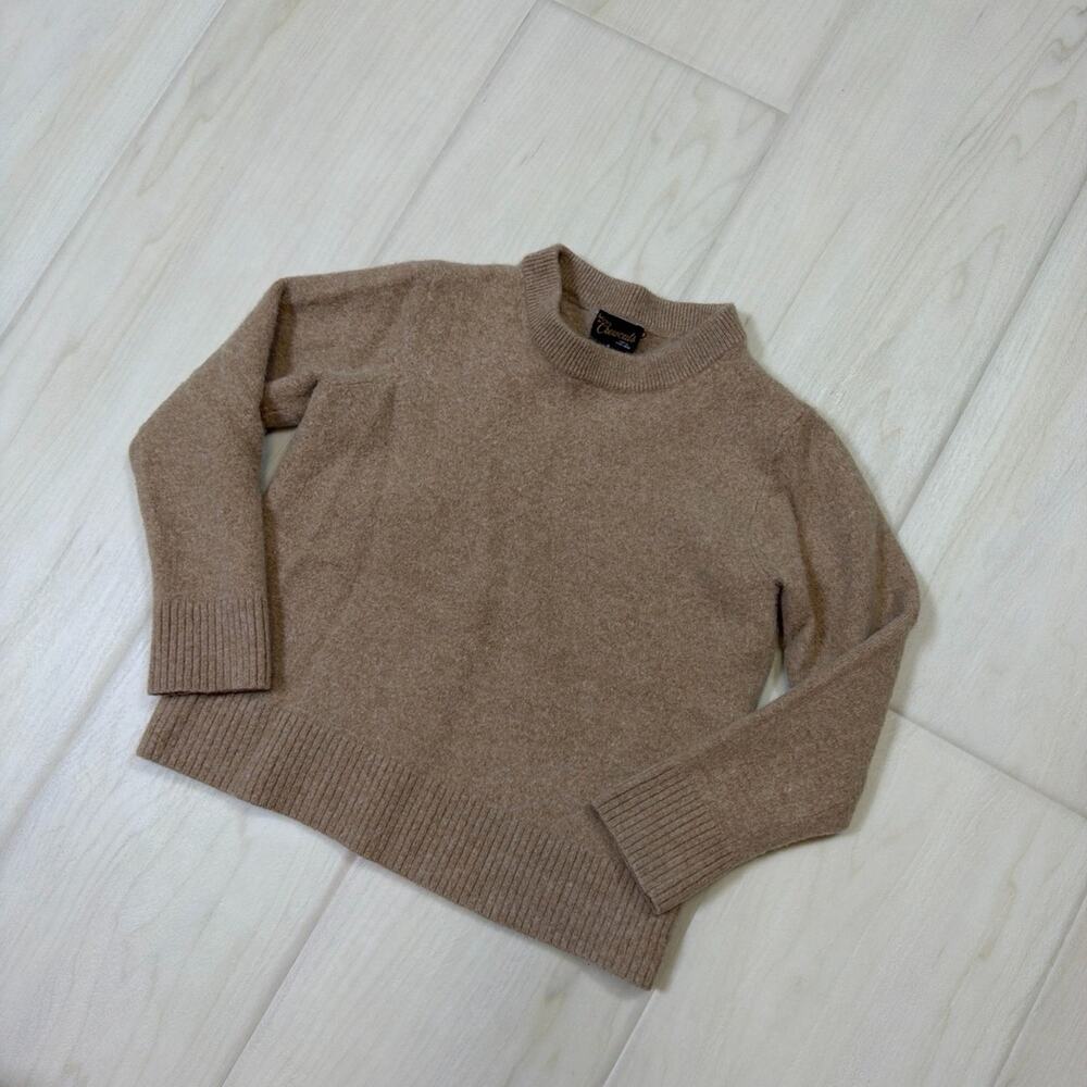 J.Crew Crewcuts Kids 100% Cashmere Heather Oatmeal Crewneck Sweater Size Small